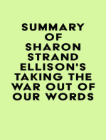 Summary of Sharon Strand Ellison's Taking the War Out of Our Words