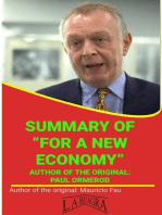 Summary Of "For A New Economy" By Paul Ormerod: UNIVERSITY SUMMARIES