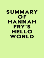 Summary of Hannah Fry's Hello World