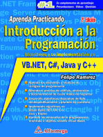 Introducción a la programación: Algoritmos y su implementación en vb.net, c#, java y c++
