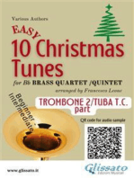 Bb Trombone/ Euphonium 2 t.c. part of "10 Easy Christmas Tunes" for Brass Quartet or Quintet