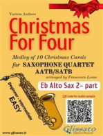 Eb Alto Saxophone 2 part of "Christmas for four" Saxophone Quartet