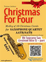 Bb Soprano Saxophone (instead Alto 1) part of "Christmas for four" Saxophone Quartet