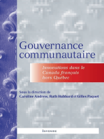 Gouvernance communautaire: Innovations dans le Canada français hors Québec