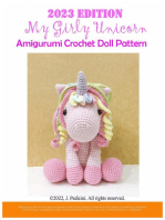 2023 My Girly Unicorn Amigurumi Crochet Doll Pattern
