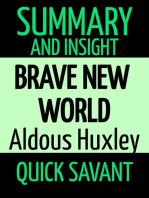 Summary and Insight: Brave New World by Aldous Huxley