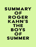 Summary of Roger Kahn's The Boys of Summer
