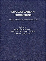 Shakespearean Educations: Power, Citizenship, and Performance