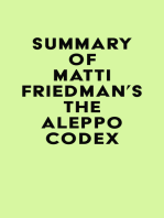 Summary of Matti Friedman's The Aleppo Codex