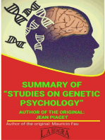 Summary Of "Studies On Genetic Psychology" By Jean Piaget: UNIVERSITY SUMMARIES