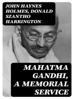 Mahatma Gandhi, A Memorial Service