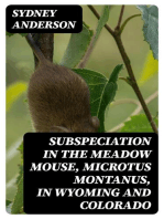 Subspeciation in the Meadow Mouse, Microtus montanus, in Wyoming and Colorado