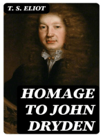 Homage to John Dryden: Three Essays on Poetry of the Seventeenth Century