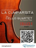 Cello 1 part "La Cumparsita" tango for Cello Quartet
