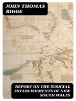 Report on the Judicial Establishments of New South Wales