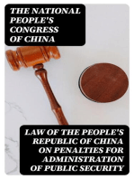 Law of the People's Republic of China on Penalties for Administration of Public Security