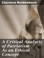 A Critical Analysis of Patriotism As an Ethical Concept