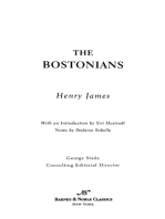 The Bostonians (Barnes & Noble Classics Series)