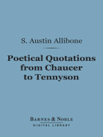 Poetical Quotations From Chaucer to Tennyson (Barnes & Noble Digital Library)