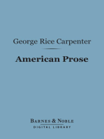 American Prose (Barnes & Noble Digital Library): Selections With Critical Introductions By Various Writers