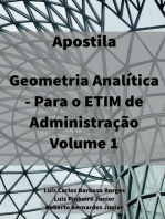 Apostila De Geometria Analítica – Para Etim De Administração, Vol. 1