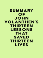 Summary of John Volanthen's Thirteen Lessons that Saved Thirteen Lives