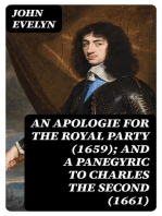 An Apologie for the Royal Party (1659); and A Panegyric to Charles the Second (1661)