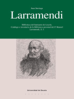 Larramendi: Biblioteca del Santuario de Loyola. Catálogo e inventario de la Biblioteca personal del P. Manuel Larramendi, S. J.