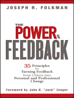 The Power of Feedback: 35 Principles for Turning Feedback from Others into Personal and Professional Change