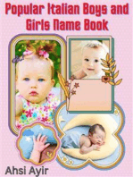 Popular Italian Boys and Girls Name Book