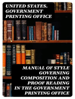 Manual of Style Governing Composition and Proof Reading in the Government Printing Office