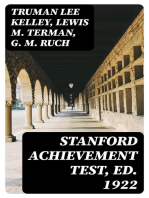 Stanford Achievement Test, Ed. 1922: Advanced Examination, Form A, for Grades 4-8
