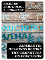 Esperanto: Hearings before the Committee on Education