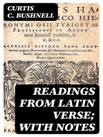 Readings from Latin Verse; With Notes