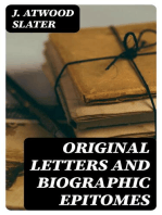 Original Letters and Biographic Epitomes