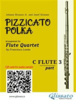 Flute 3 part of "Pizzicato Polka" Flute Quartet sheet music