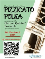 Bb Clarinet 2 part of "Pizzicato Polka" Clarinet Quintet / Ensemble sheet music