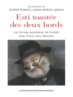 Esti toastée des deux bords: Les formes populaires de l'oralité chez Victor-Lévy Beaulieu