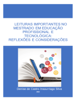 Leituras Importantes No Mestrado Em Educação Profissional E Tecnológica: