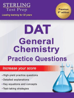 DAT General Chemistry Practice Questions