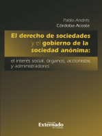 El derecho de sociedades y el gobierno de la sociedad anónima: el interés social, órganos, accionistas y administradores