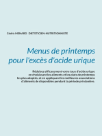 Menus de printemps pour l'excès d'acide urique.