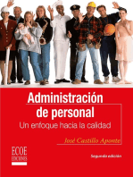Administración de personal - 2da Edición: Un enfoque hacia la calidad