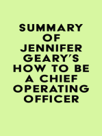 Summary of Jennifer Geary's How to be a Chief Operating Officer