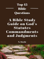 A Bible Study Guide on God's Statutes, Commandments And Judgments