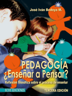 Pedagogía ¿enseñar a pensar?