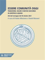 Essere Comunità oggi: Tradizione, valori e mutuo soccorso in un'epoca liquida