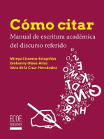 Cómo citar: Manual de escritura académica del discurso referido