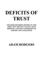 Deficits of Trust: The Rodgers Brief Report on the April 18-19, 2020 Nova Scotia Mass Shooting and the Commission of Inquiry That Followed