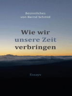 Wie wir unsere Zeit verbringen: Besinnliches von Bernd Schmid - Essays